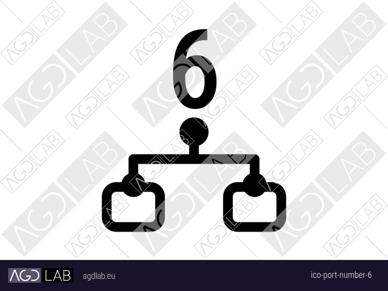 Port number 6 icon