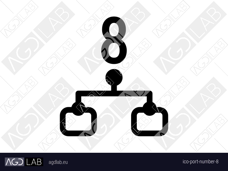 Port number 8 icon