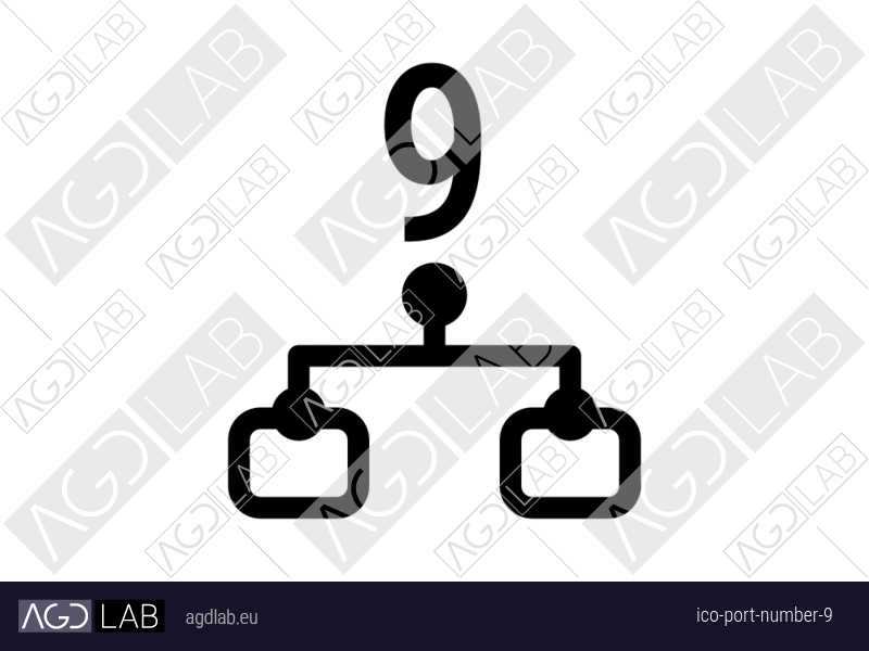 Port number 9 icon