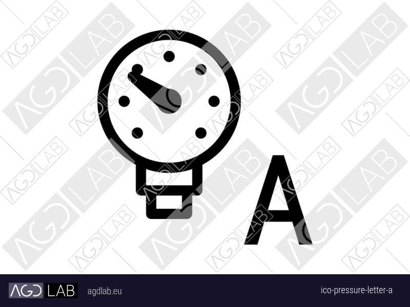 Pressure letter A icon