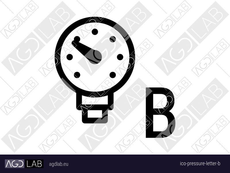 Pressure letter B icon