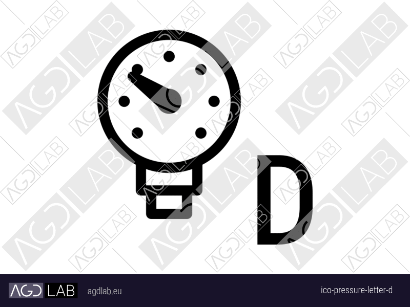 Pressure letter D icon