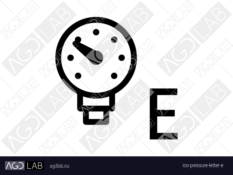 Pressure letter E icon