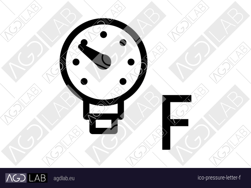 Pressure letter F icon