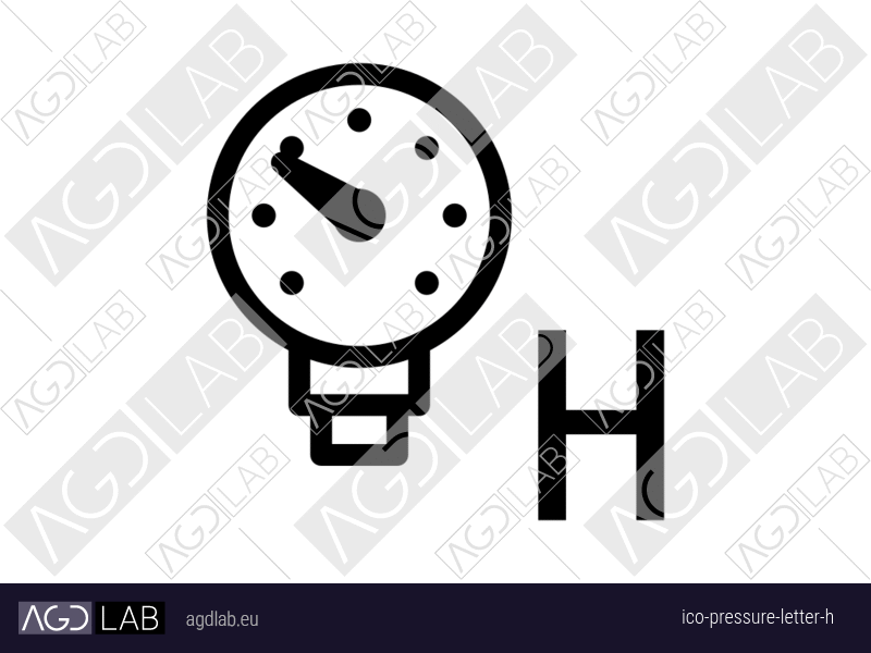 Pressure letter H icon