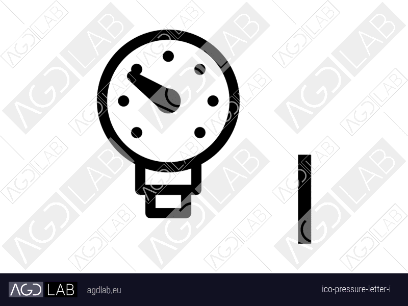 Pressure letter I icon