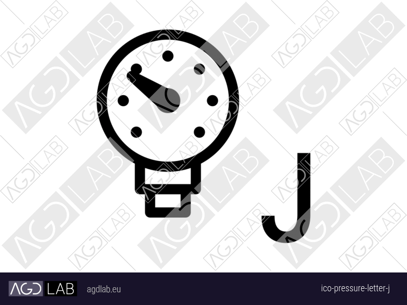 Pressure letter J icon