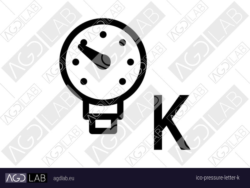 Pressure letter K icon