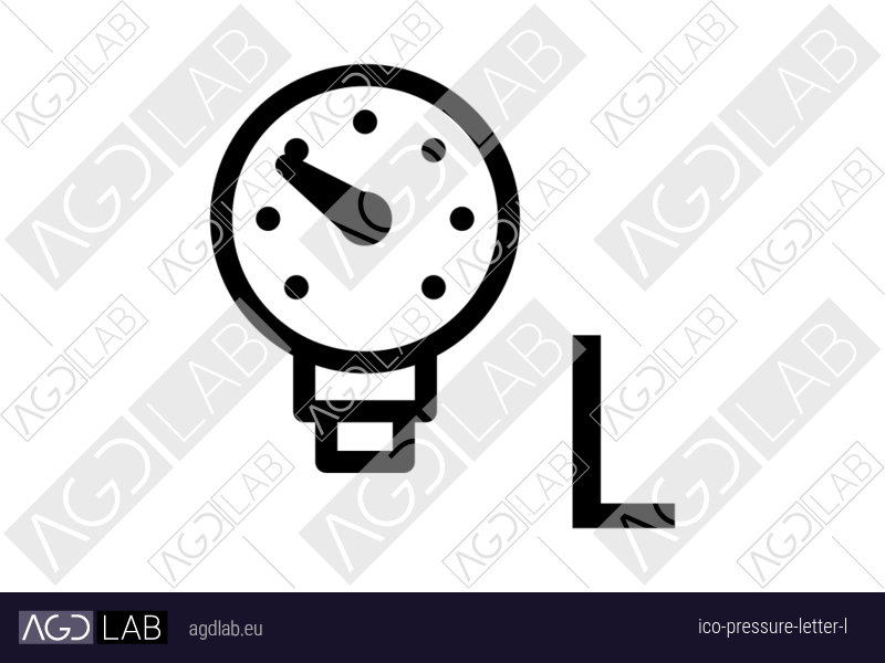 Pressure letter L icon