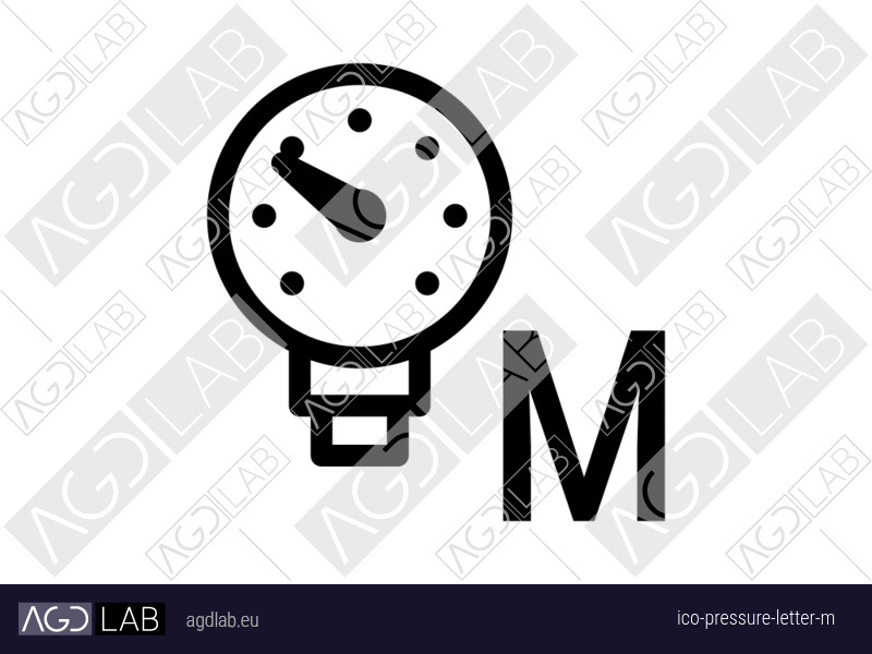 Pressure letter M icon