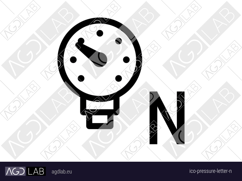 Pressure letter N icon