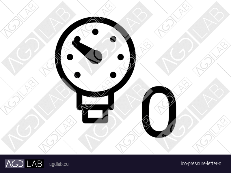 Pressure letter O icon