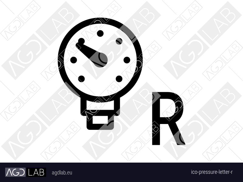 Pressure letter R icon