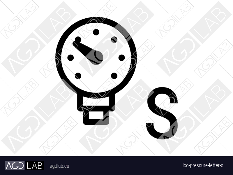 Pressure letter S icon