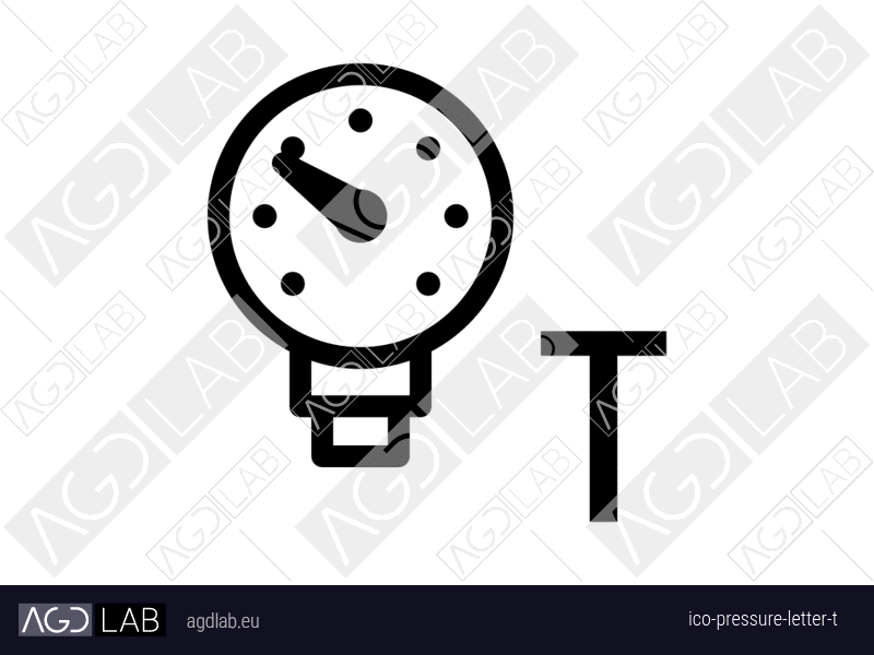 Pressure letter T icon