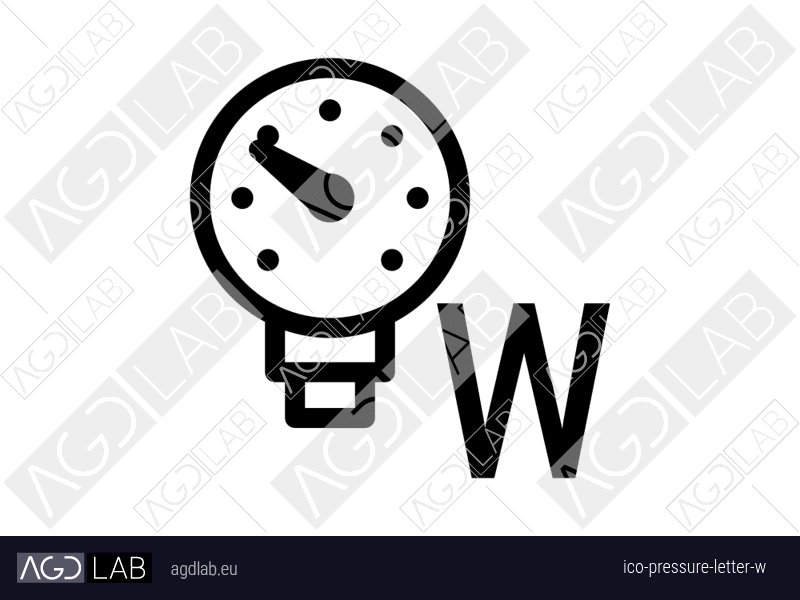 Pressure letter W icon