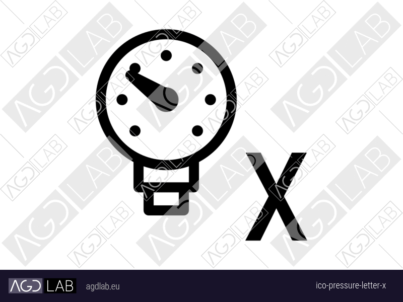 Pressure letter X icon