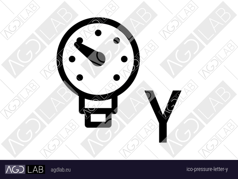 Pressure letter Y icon