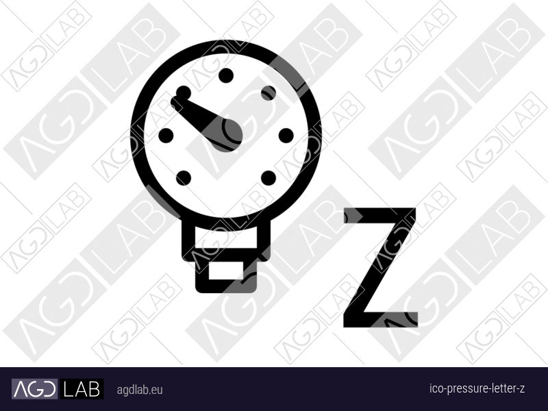 Pressure letter Z icon