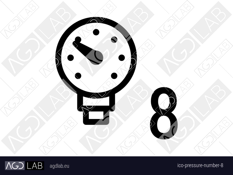 Pressure number 8 icon