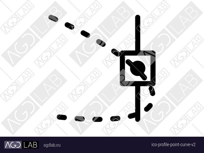 Profile point curve alternative version icon