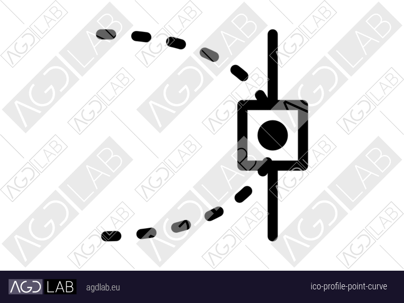 Profile point curve icon