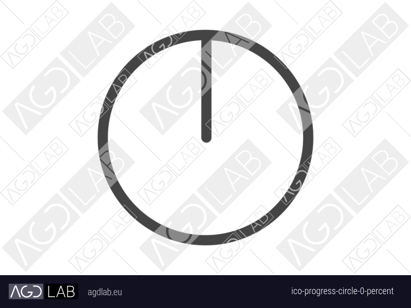 Progress circle 0 percent icon
