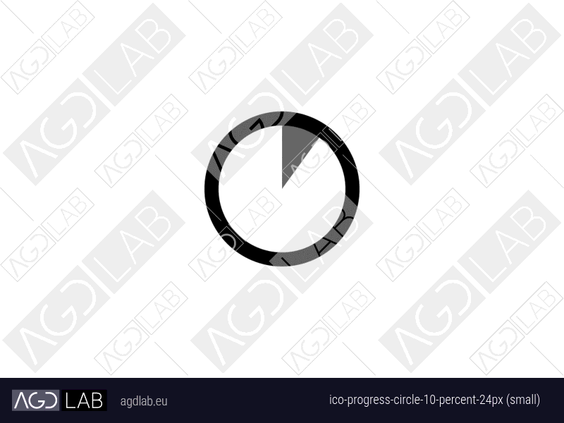 Progress circle 10 percent 24px (small) icon
