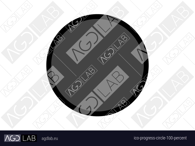 Progress circle 100 percent icon