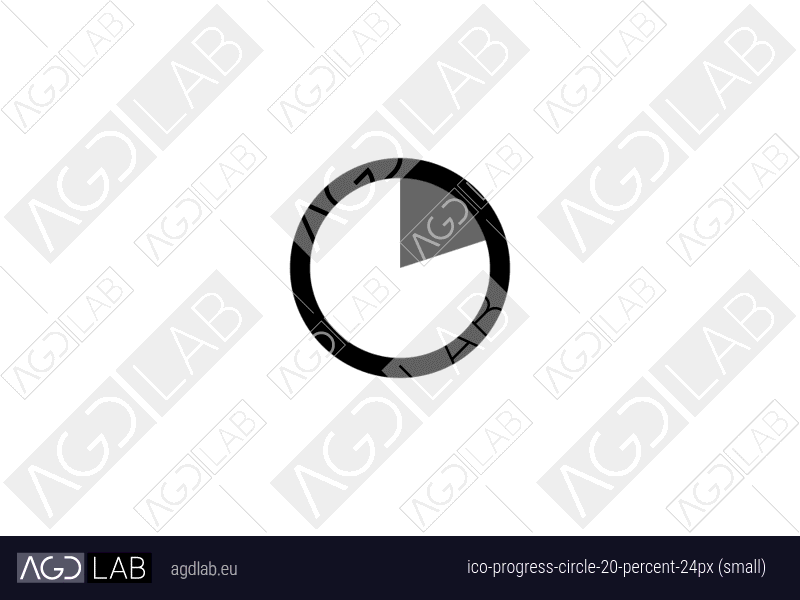 Progress circle 20 percent 24px (small) icon