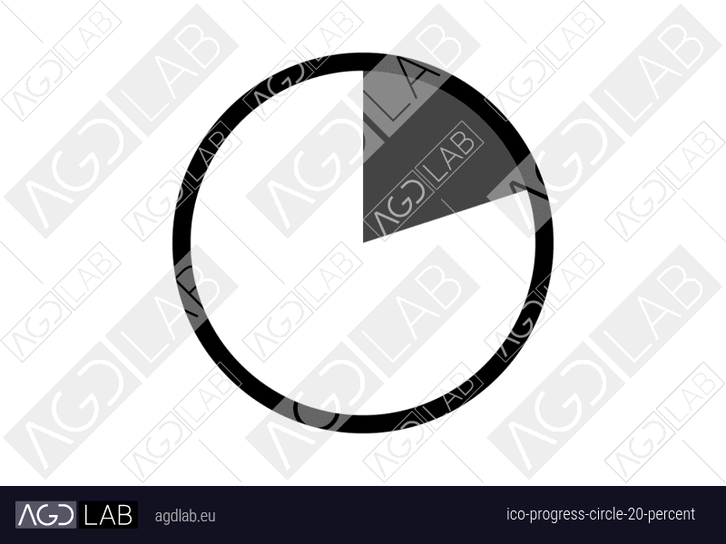 Progress circle 20 percent icon