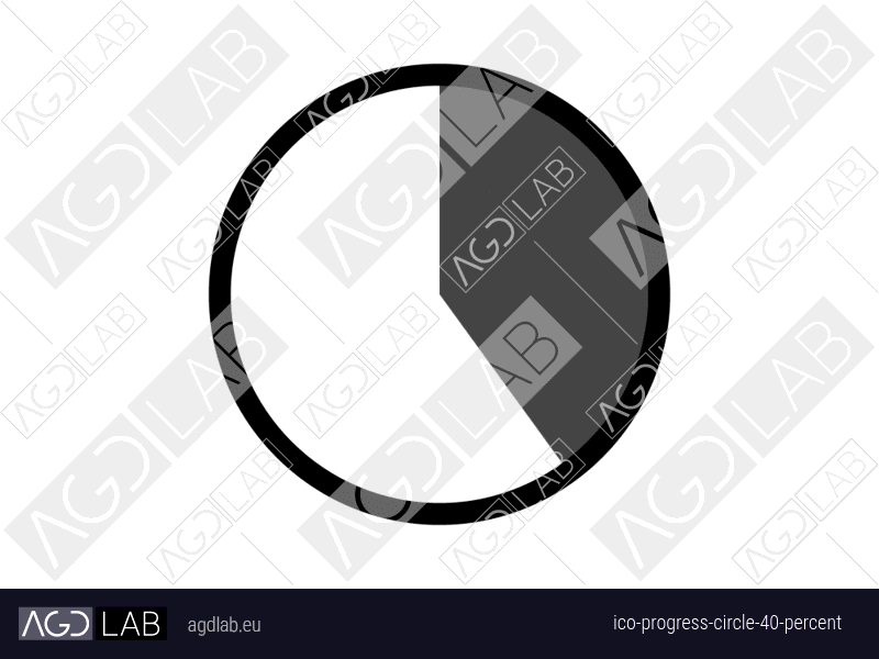 Progress circle 40 percent icon
