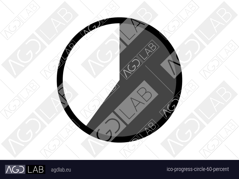 Progress circle 60 percent icon