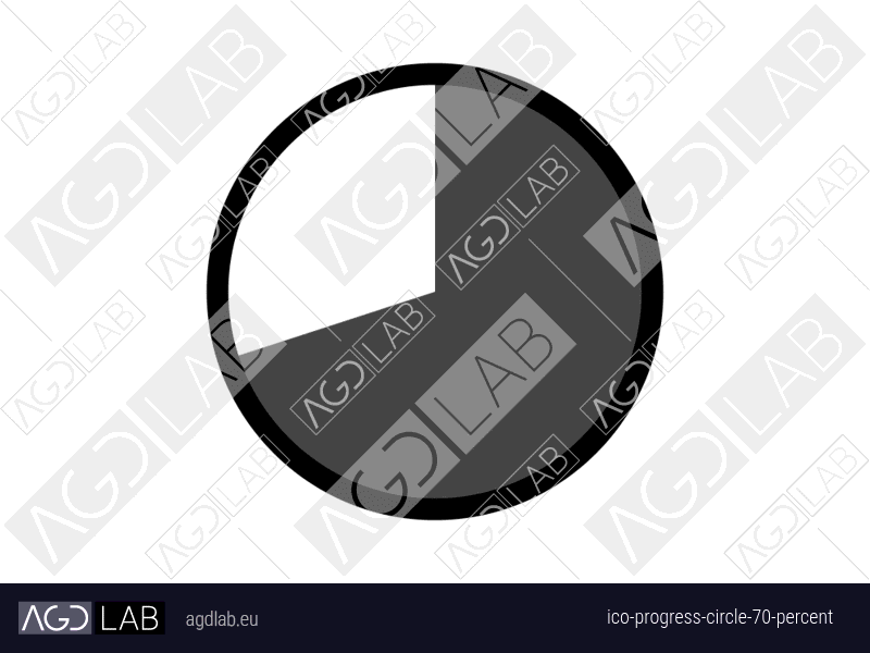 Progress circle 70 percent icon
