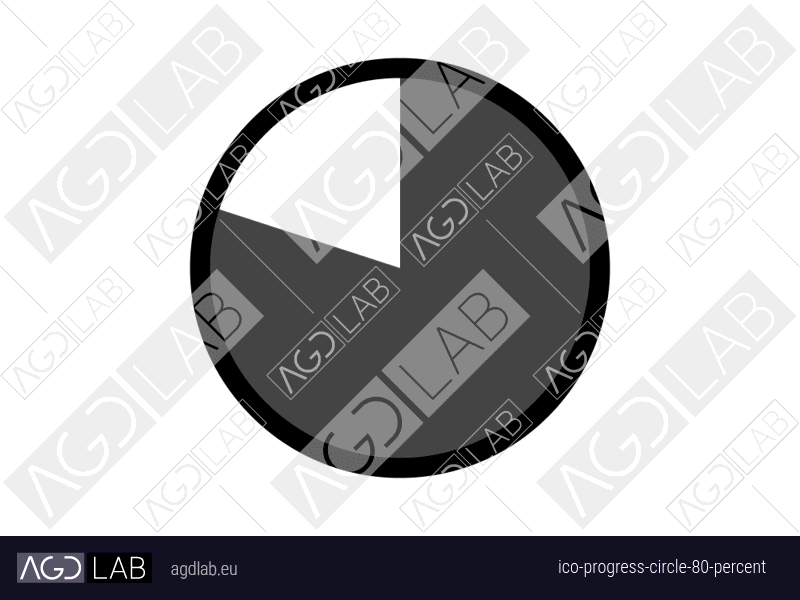 Progress circle 80 percent icon