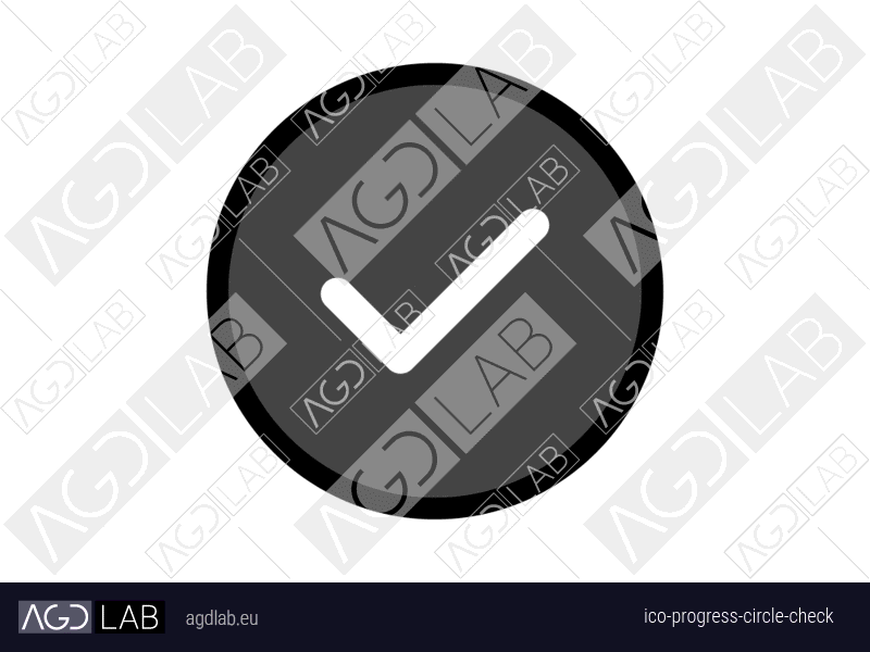 Progress circle check icon