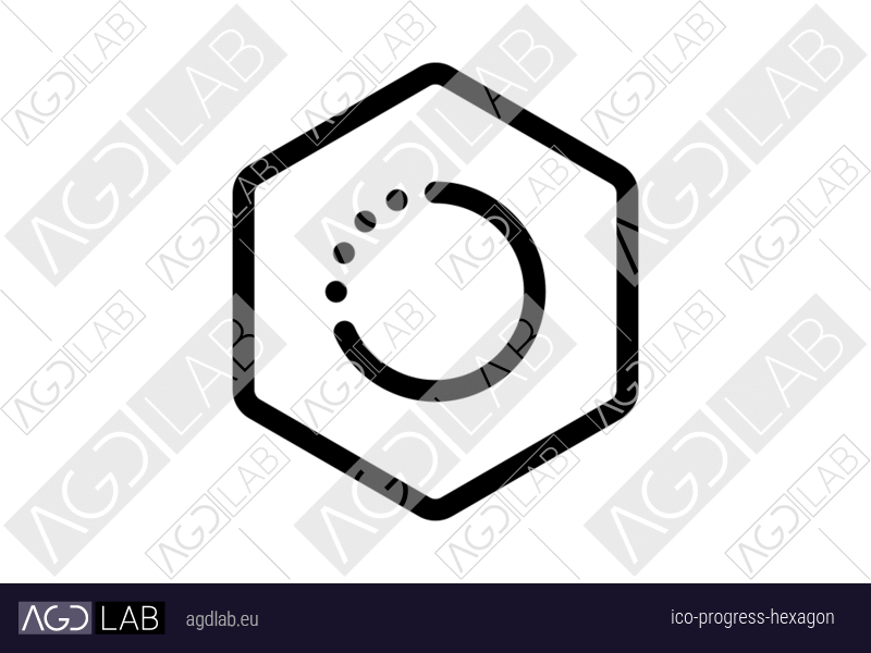 Progress hexagon icon