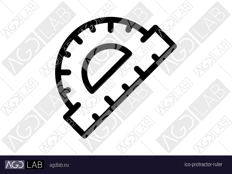 Protractor ruler icon