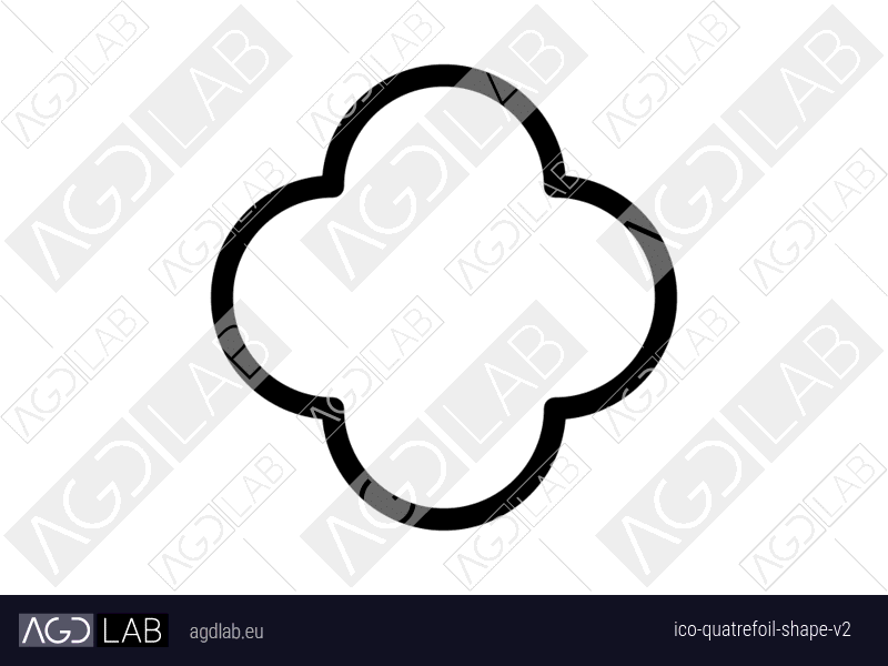 Quatrefoil shape alternative version icon