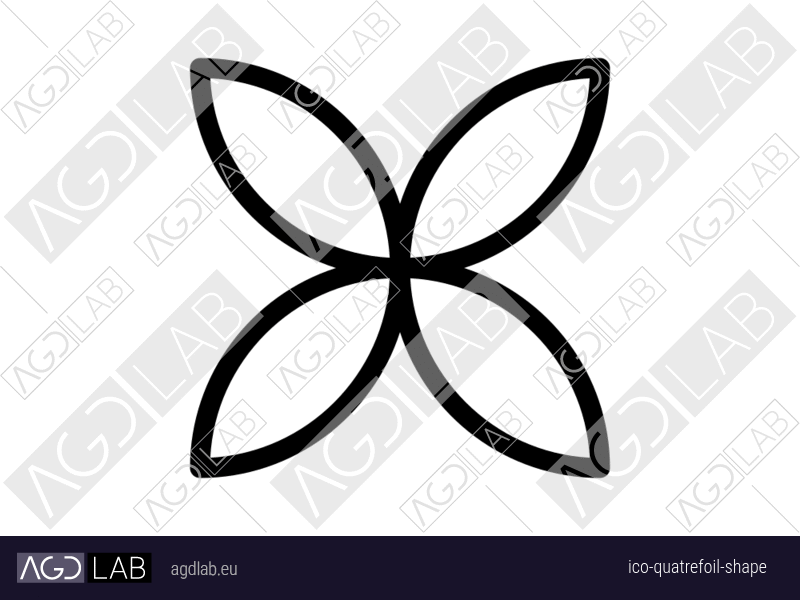 Quatrefoil shape icon