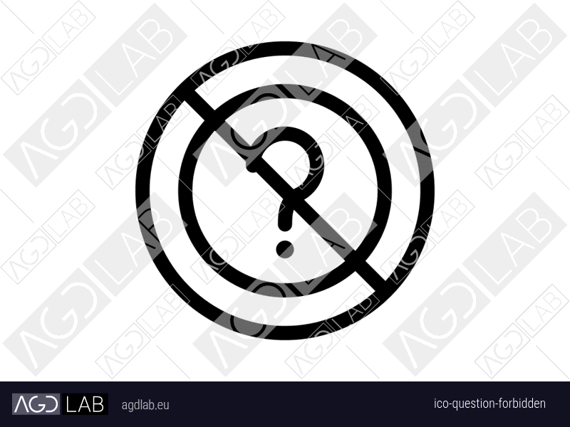 Question forbidden icon