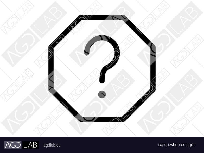 Question octagon icon