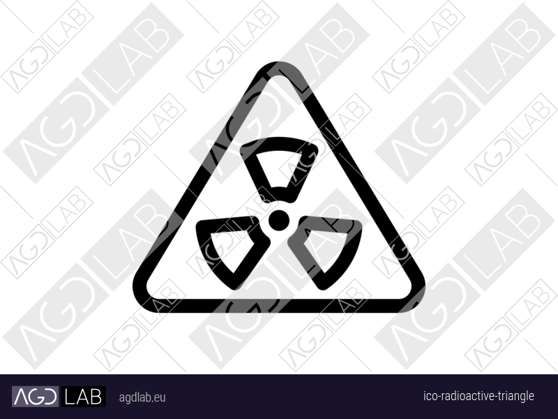 Radioactive triangle icon