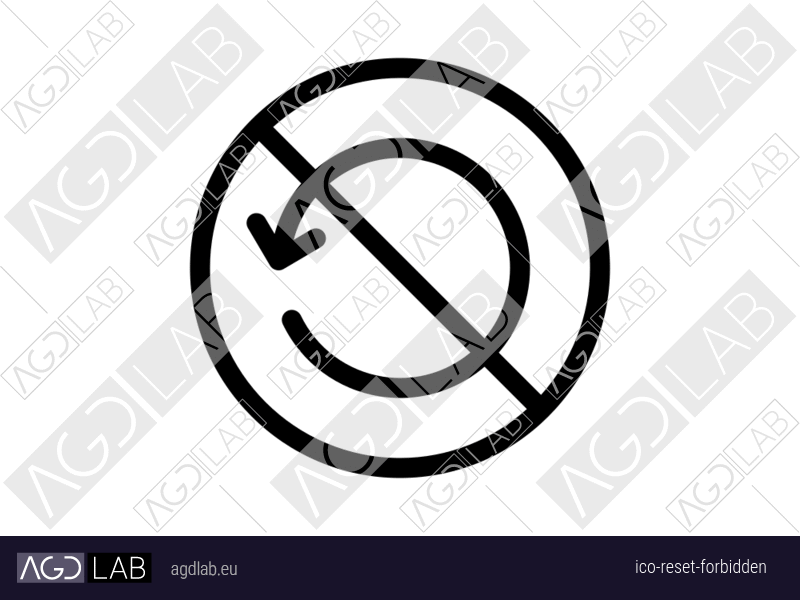 Reset forbidden icon