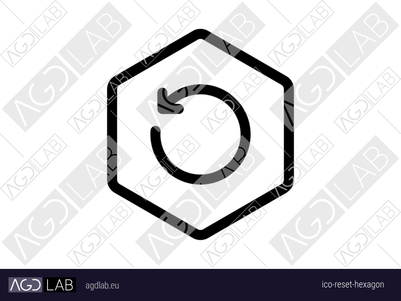 Reset hexagon icon