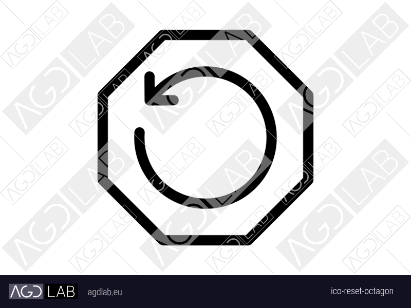 Reset octagon icon