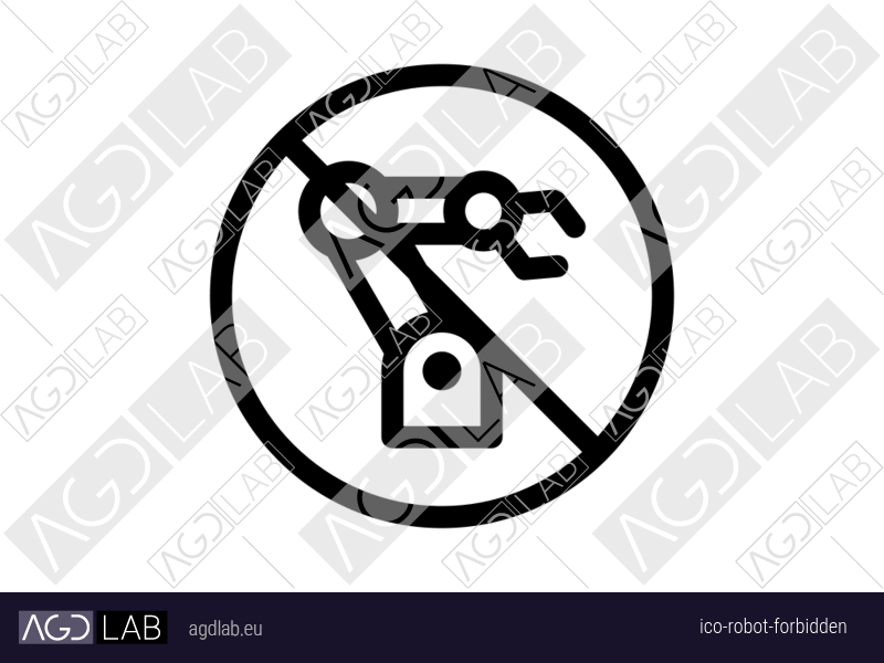 Robot forbidden icon