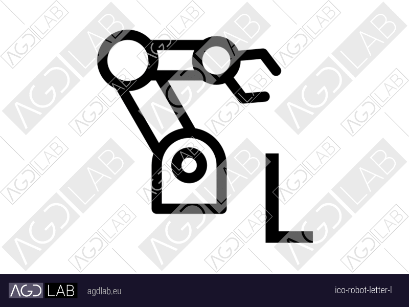 Robot letter L icon