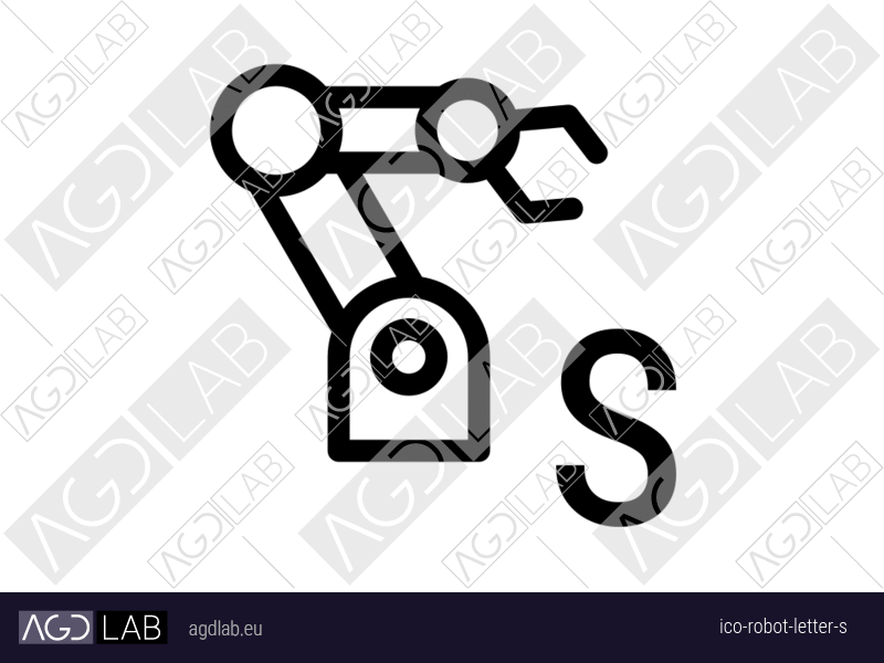 Robot letter S icon