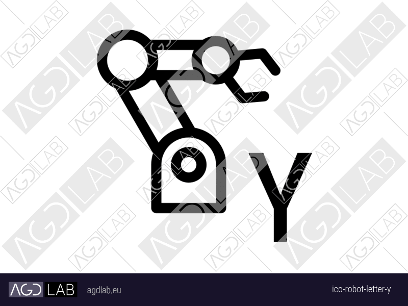 Robot letter Y icon